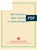 Best Practise in Quality Management in Higher Education