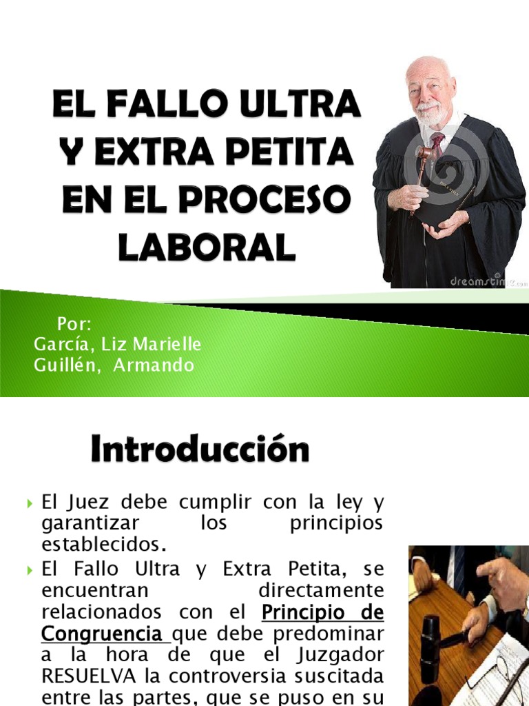 El Fallo Ultra y Extra Petita en El | PDF | Sentencia (Ley) | Derecho ...