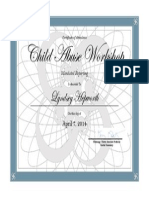 Child Abuse Certificate