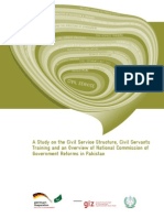 A Study On The Civil Service Structure Civil Servants Training and An Overview of National Commission of Government Reforms in Pakistan