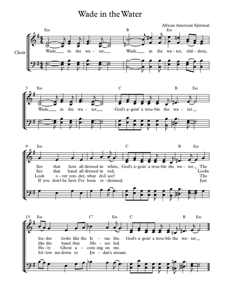 Wade in The Water Choir | PDF