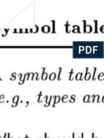 Symbol Tables: Symbol Table E.g., Types and Values