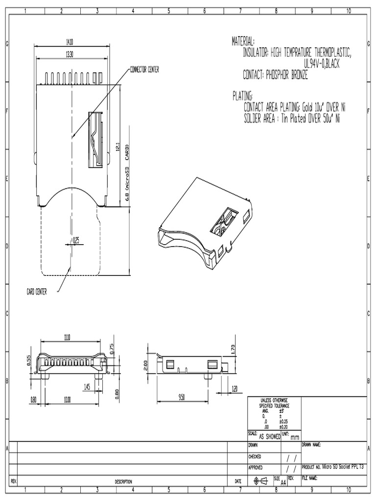 Micro SD Socket PPL T3 | PDF