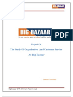 Title Page of Report On Big Bazaar, OMR, Bangalore