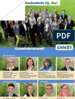 Liste21 - Flyer Zur Gemeinderatswahl 2014 in Brackenheim
