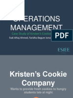 Operations Management- Kirsten Kitchen  Short Overview