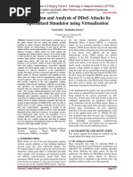 Simulation and Analysis of Ddos Attacks by Specialized Simulator Using Virtualization