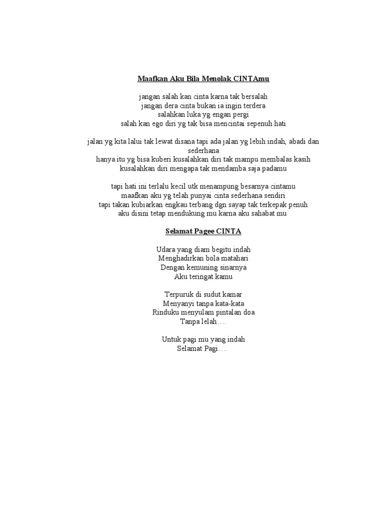 Maafkan Aku Bila Menolak Cintamu Pdf