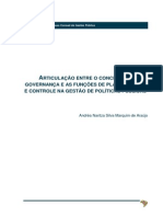 Articulacao Entre o Conceito de Governanca e as Funcoes de Planejamento e Controle Na Gestao de Politicas Publicas