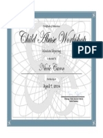 caron child abuse workshop certificate