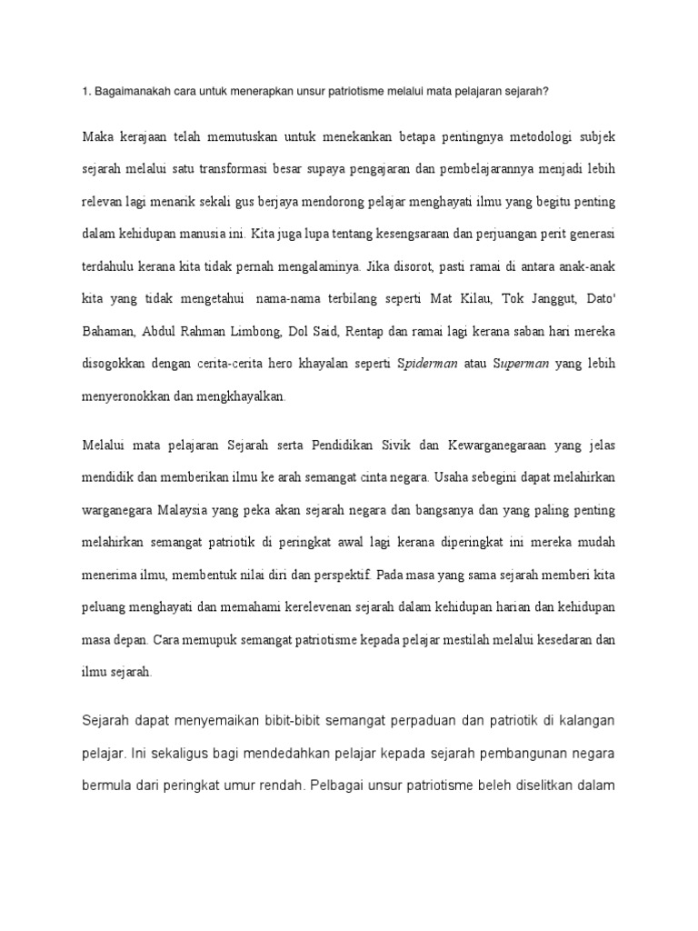 Contoh Soalan Sejarah Pdf