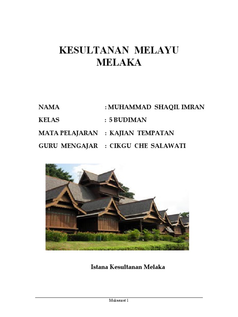 Kesultanan Melayu Melaka 20 Sept Pdf