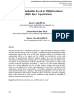 Performance Evaluation Based On EFQM Excellence Model in Sport Organizations