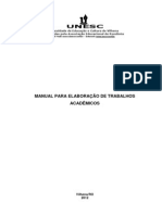 Manual de Trabalho Acadêmico - 2012