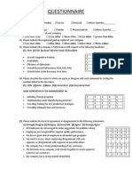 Management Accounting Questionnaire