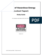 Control of Hazardous Energy - Study Guide