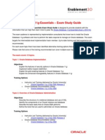 Oracle Database 11g Essentials - Exam Study Guide