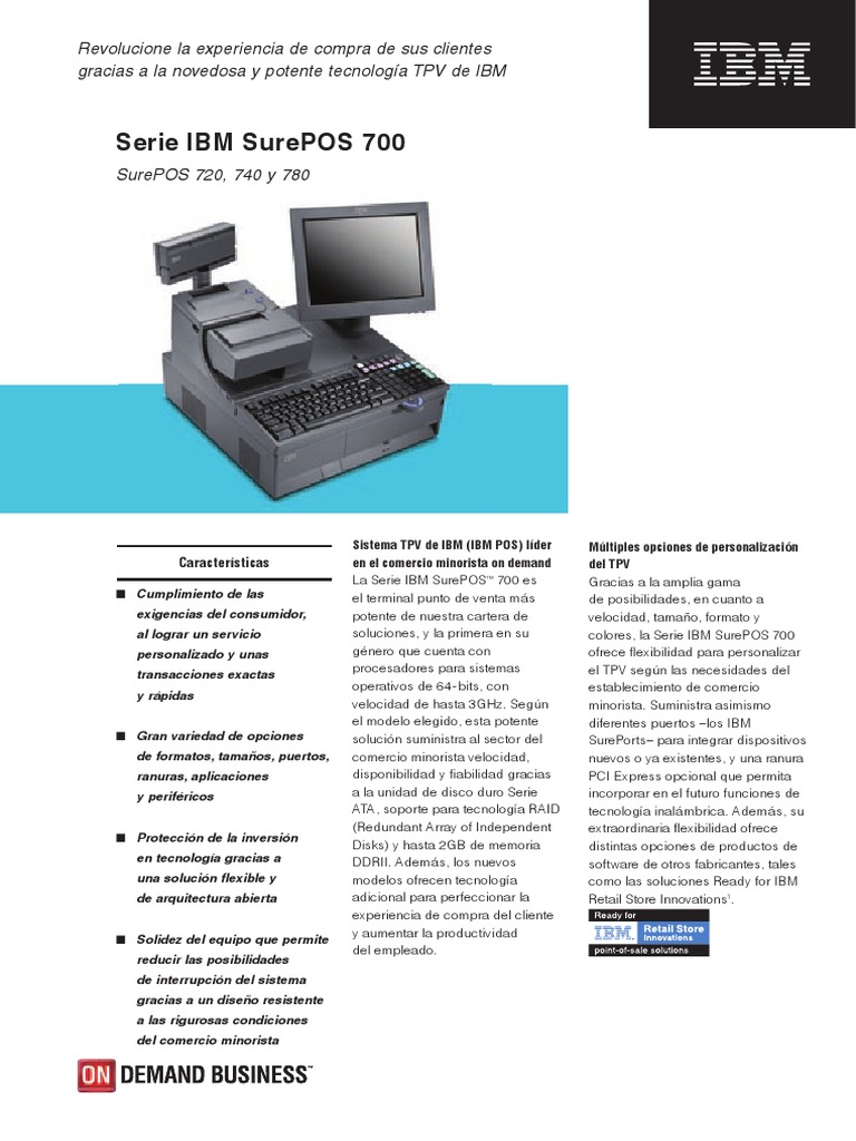 IBM sure-pos-700-series.pdf | USB | Ibm