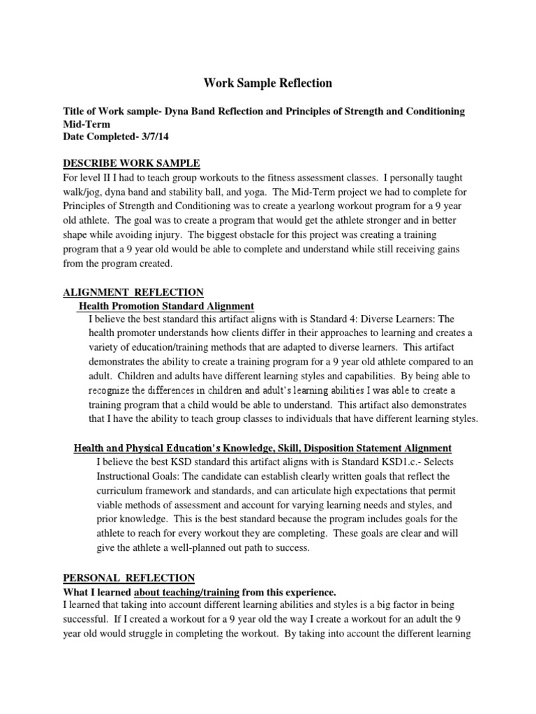 Coaching reflection template image