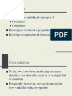 Correlation and Covariance