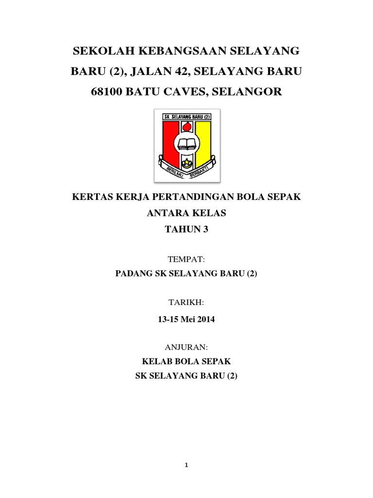 Kertas Kerja Bola Sepak Sek Pdf