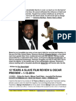 12 Years A Slave Film Review & Oscar Preview - FuTurXTV & HHBMedia - Com - 1-15-2014