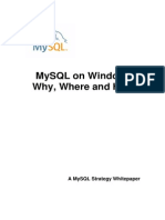 Mysql On Windows - Why, Where and How?: A Mysql Strategy Whitepaper
