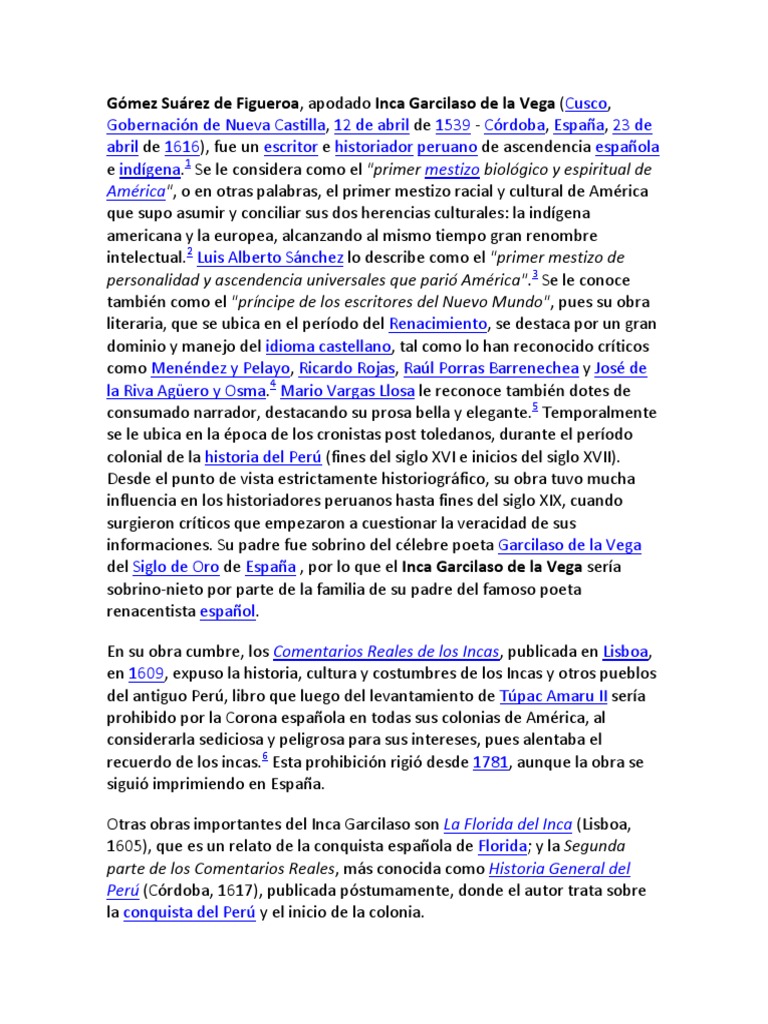 Gómez Suárez de Figueroa PDF América del Sur Perú