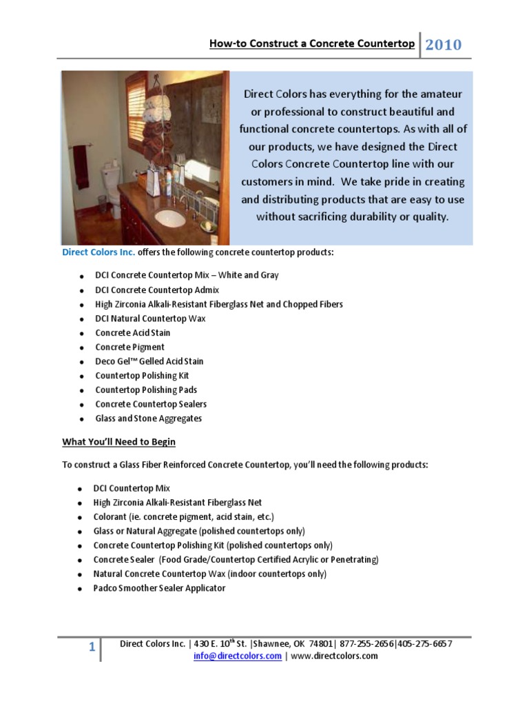 Make Your Own Concrete Countertop Countertop Precast Concrete