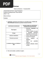 Roteiro de Revisão 7ª Ano - 1 Tri