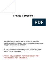 Crevice Corrosion Mechanisms and Factors