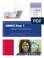 USMLE Step 1: Sample Test Questions