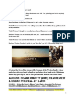 August: Osage County Film Review & Oscar Preview - David L. $money Train$ Watts, FuTurXTV & HHBMedia - Com - 2-10-2014