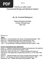 Experimental Design and Statistical Analysis