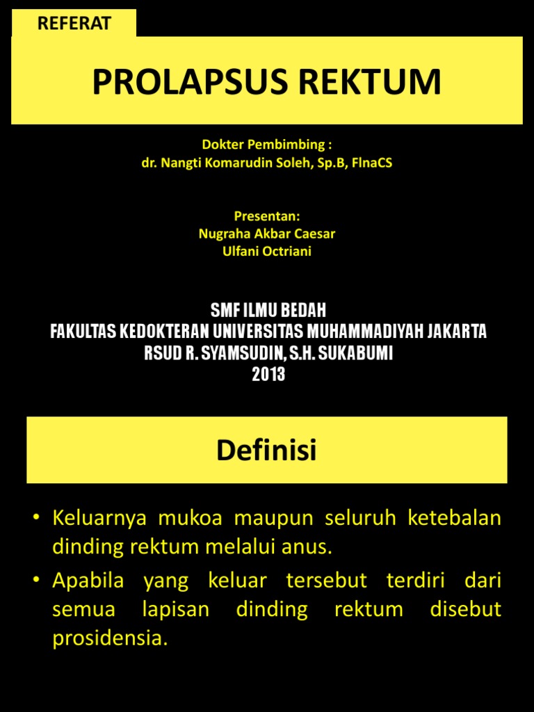 Prolaps Rektum | PDF | Sains & Matematika