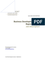 Business Development Sales Representative: Job Description