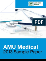 AMU Medical 2013 Last Year Question Paper