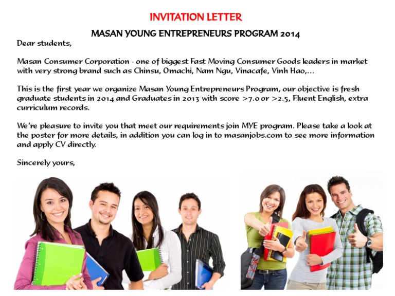 Invitation Letter MYE Program 2014 | PDF