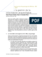 Parcero y Gonzalez SIG y Gestion de La Arqueologia