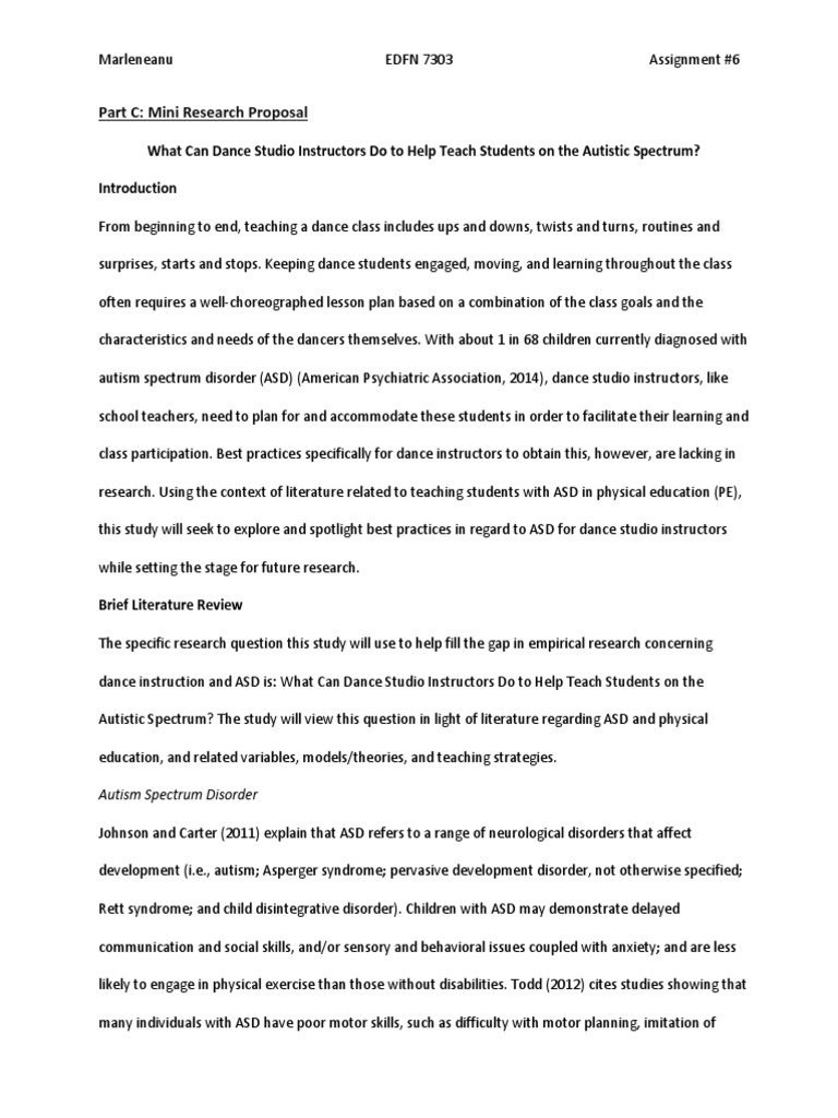 Research proposal topics in autism picture