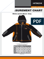 Size Measurement Chart: Winter Jacket Black / Gray