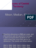 Mean, Median, Mode