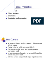 More Non-Ideal Properties: Bias Current Offset Voltage Saturation Applications of Saturation