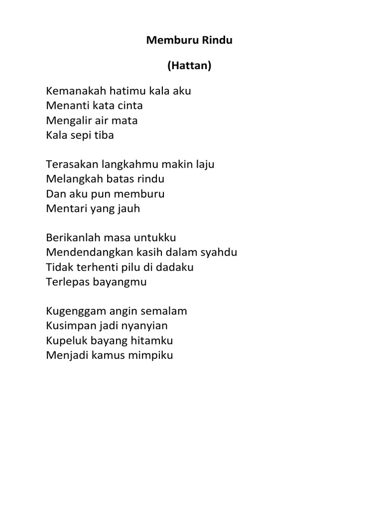 Memburu Rindu