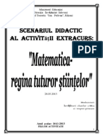 0 1 Scenariul Didactic Concurs Matem Matematica Regina Tuturor Stiintelor