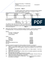 22 - Mtest - Management Accounting Morning 1st Half