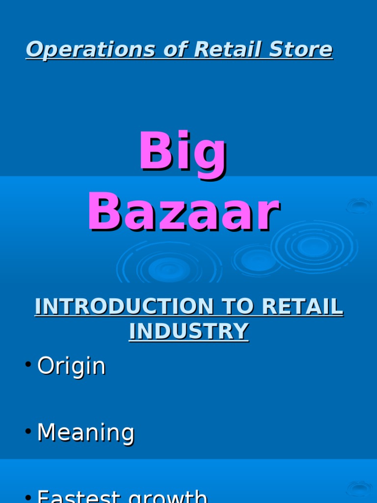 literature review on big bazaar ppt