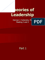Theories of Leadership: Herman J. Suhendra, MA Meeting 3 and 4