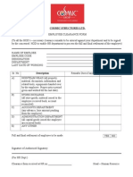 Clearance Form