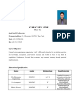 Curriculum Vitae: Ubaid Zia